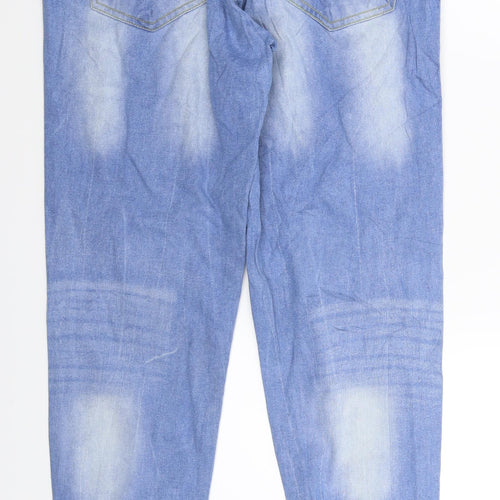Retro Womens Blue  Denim Skinny Jeans Size 32 in L30 in