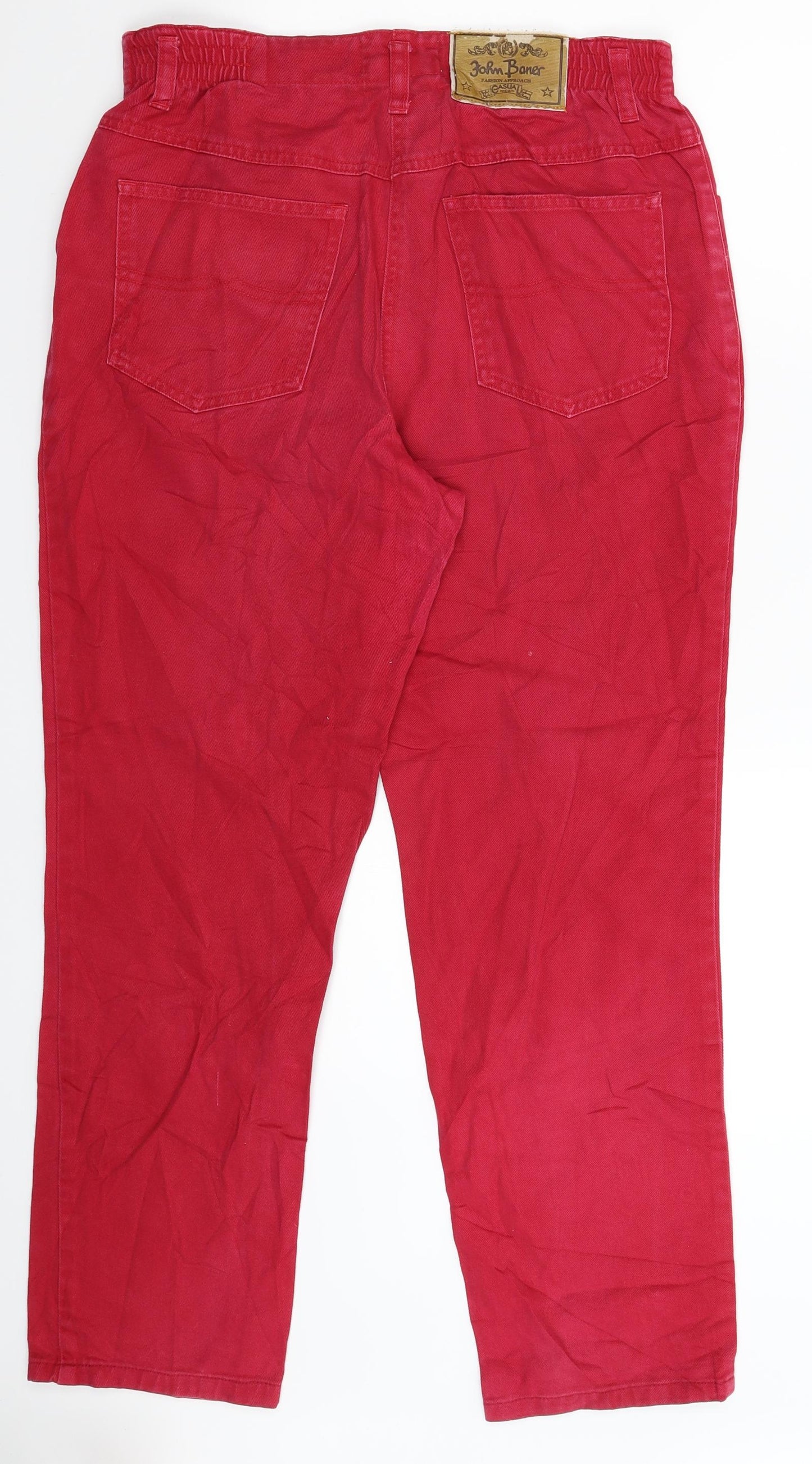 John Baner Womens Pink  Denim Straight Jeans Size 30 in L29 in