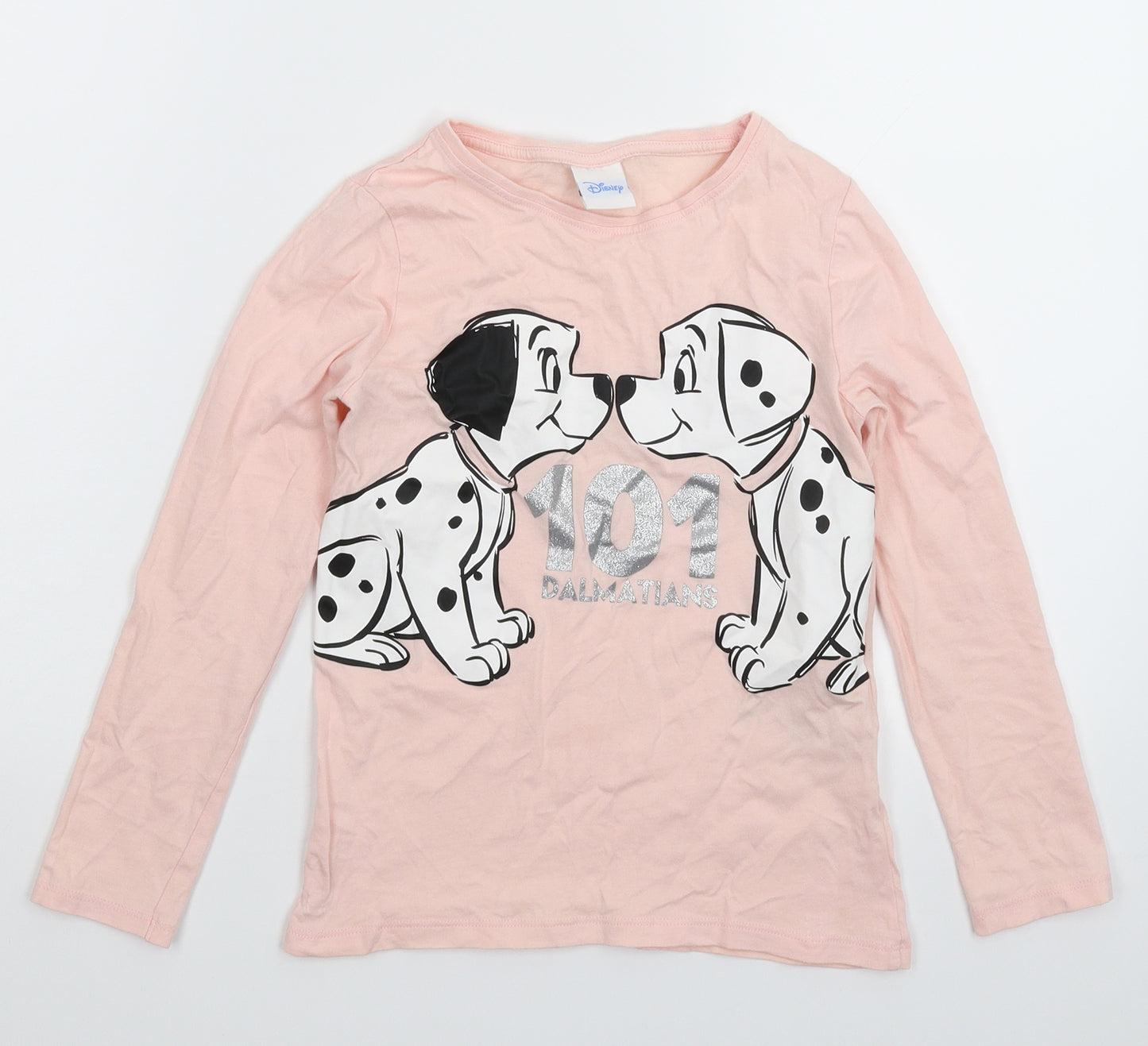 Tesco Girls Pink   Basic T-Shirt Size 7-8 Years  - Disney