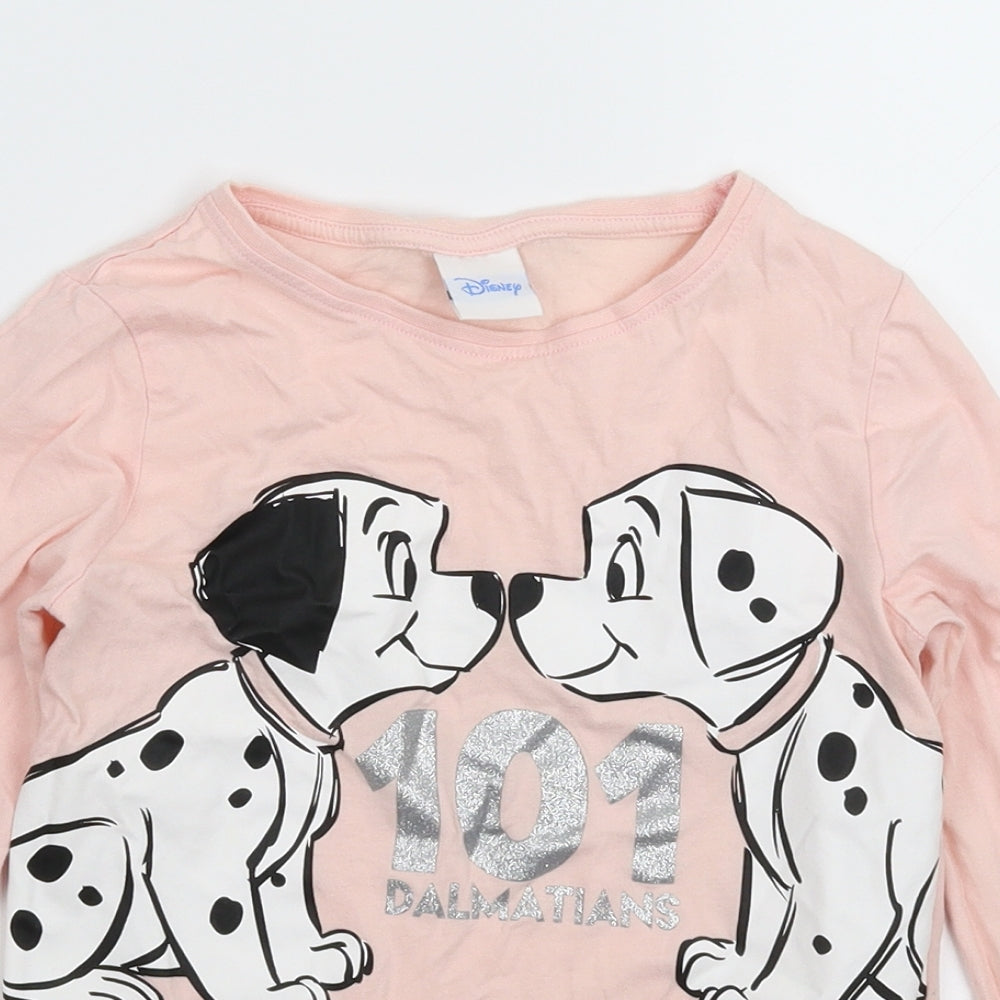 Tesco Girls Pink   Basic T-Shirt Size 7-8 Years  - Disney
