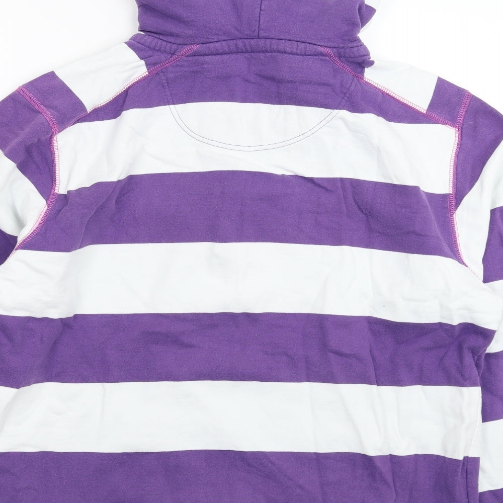 Lazy Jacks Mens Purple Striped  Pullover Hoodie Size L