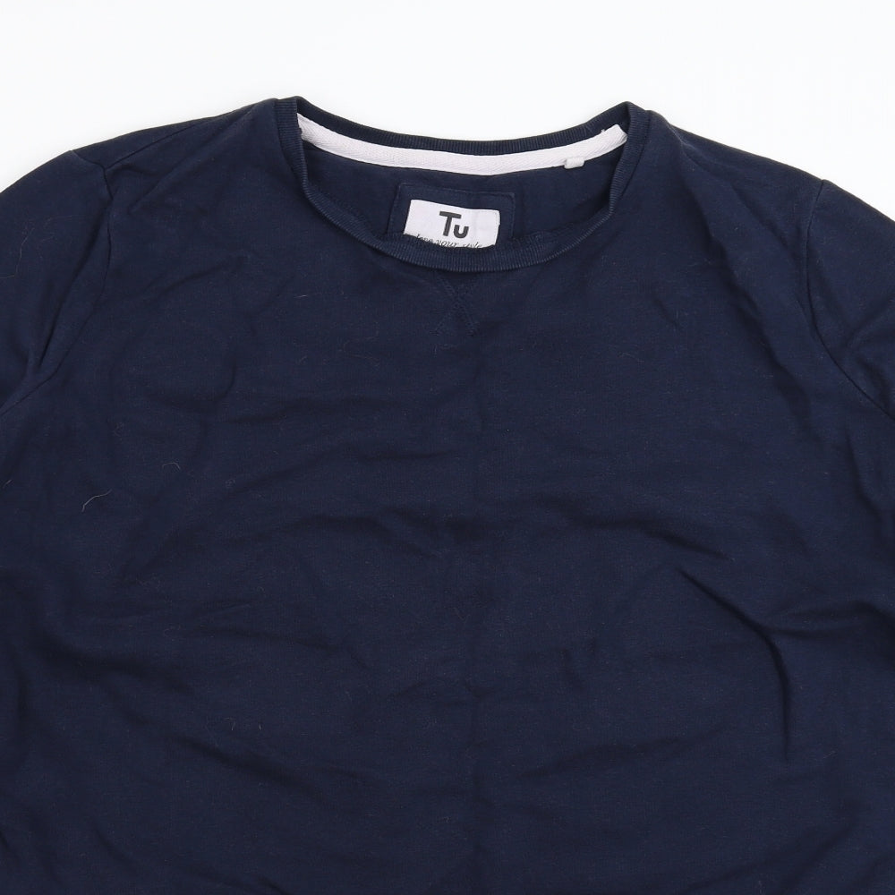 TU Womens Blue   Pullover Sweatshirt Size 24