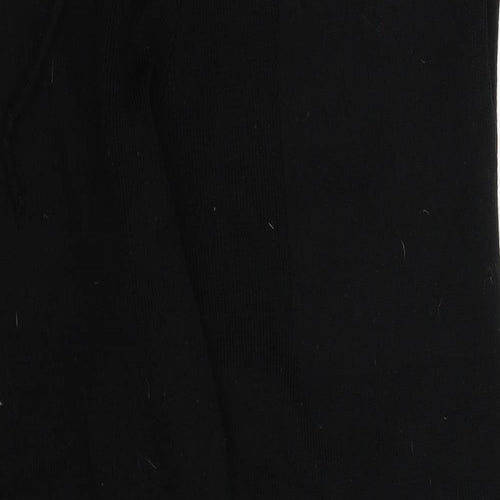 Preworn Womens Black  Knit Cropped Trousers Size L L26 in