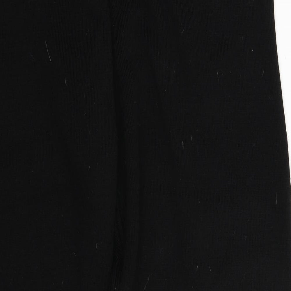 Preworn Womens Black  Knit Cropped Trousers Size L L26 in