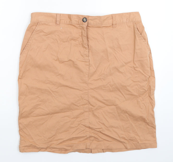 Capsule Womens Beige Straight & Pencil Skirt Size 14