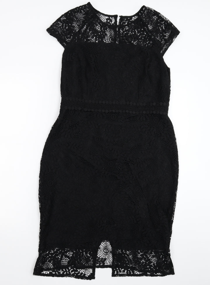 Dorothy Perkins Womens Black Bodycon Size 12