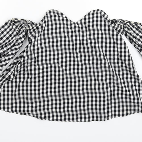 New Look Womens Multicoloured Check  Basic Blouse Size 8