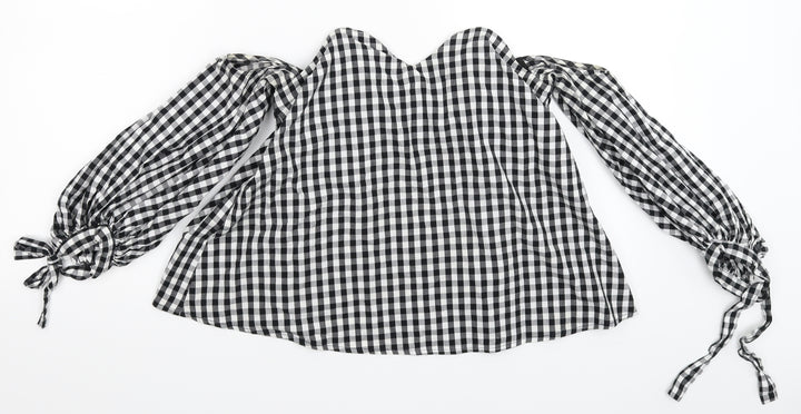 New Look Womens Multicoloured Check  Basic Blouse Size 8