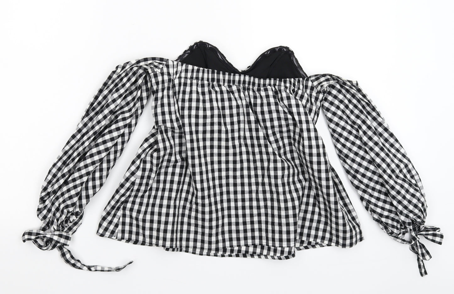New Look Womens Multicoloured Check  Basic Blouse Size 8