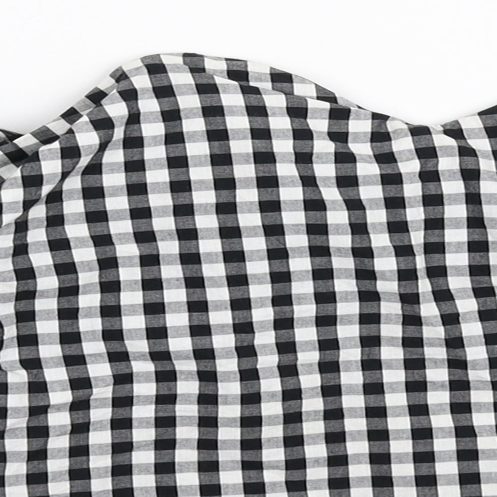 New Look Womens Multicoloured Check  Basic Blouse Size 8
