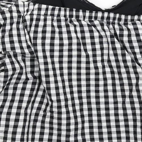 New Look Womens Multicoloured Check  Basic Blouse Size 8