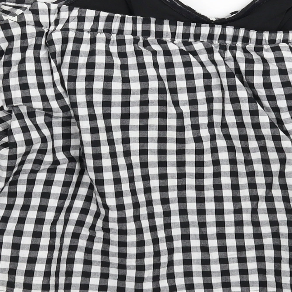 New Look Womens Multicoloured Check  Basic Blouse Size 8