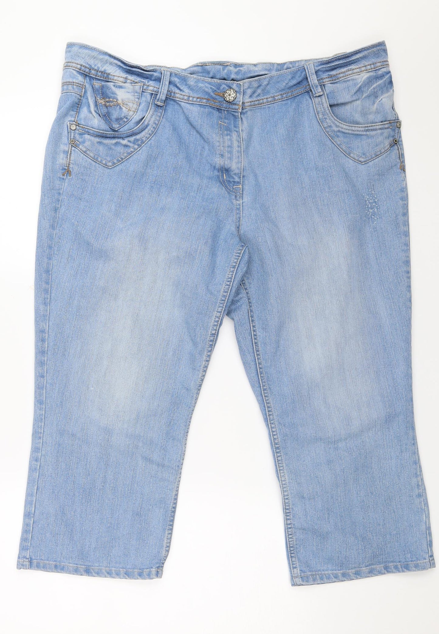 George Womens Blue   Cropped Jeans Size 18 L20 in