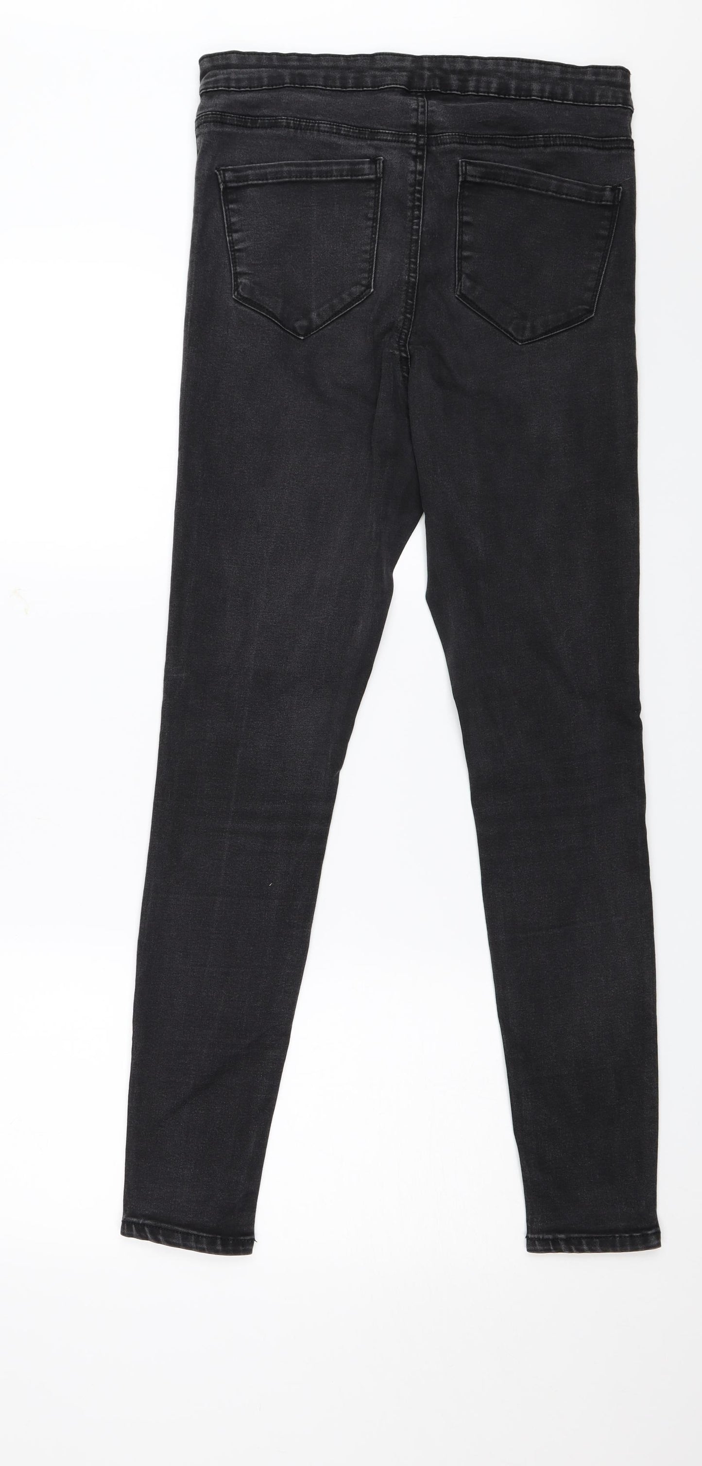 Denim & Co. Womens Black  Denim Skinny Jeans Size 14 L28 in