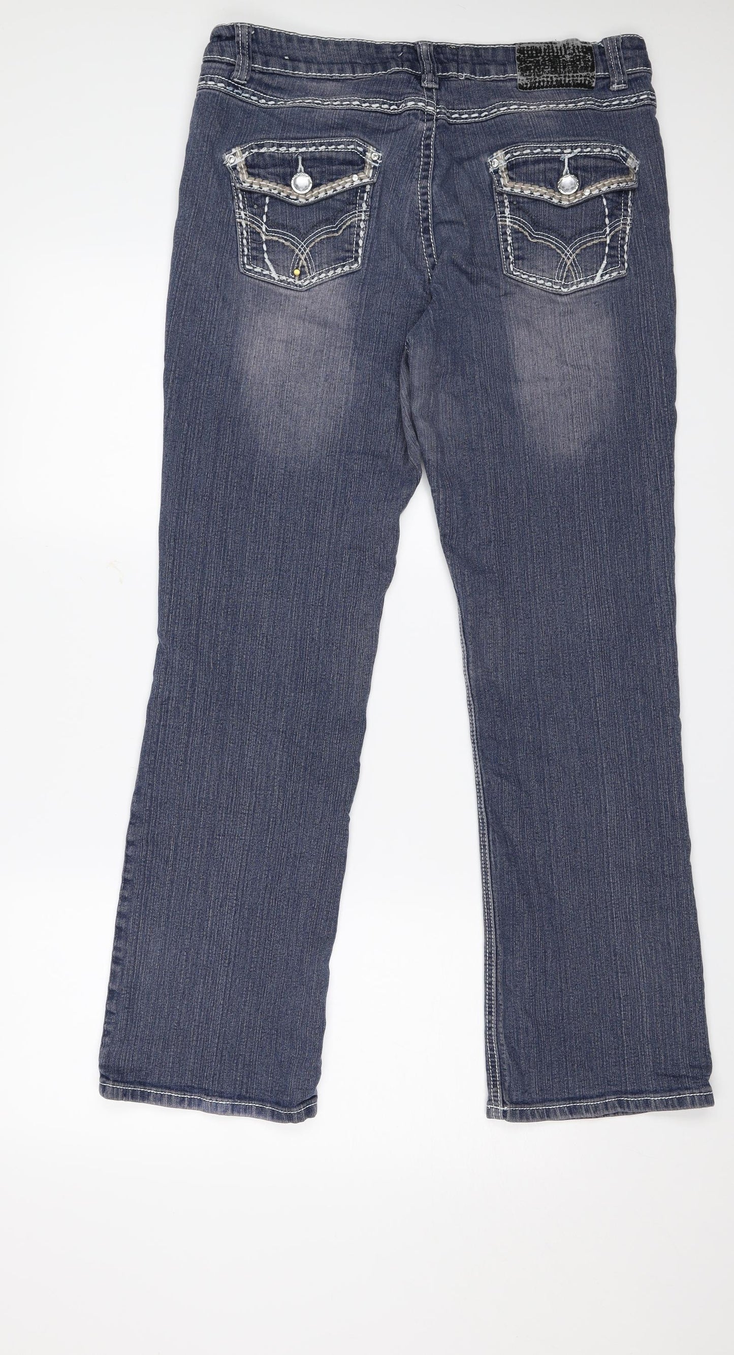 Thrill Womens Blue  Denim Bootcut Jeans Size 14 L29 in