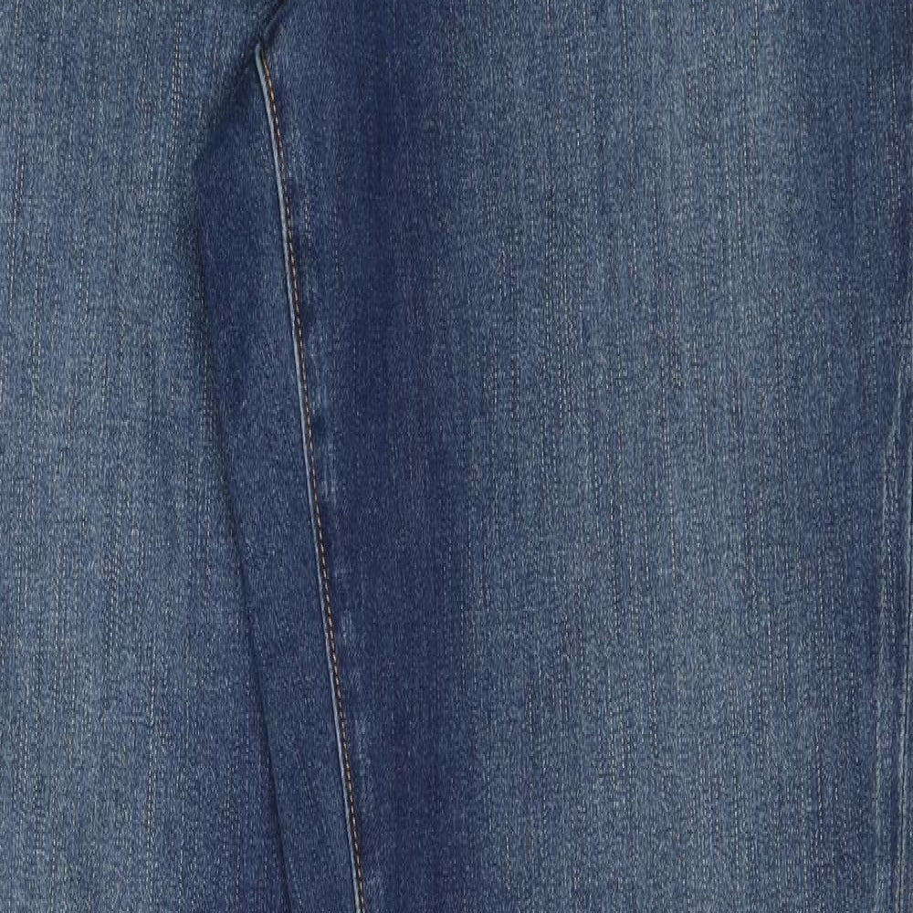 Lands End Womens Blue  Denim Straight Jeans Size 16 L32 in