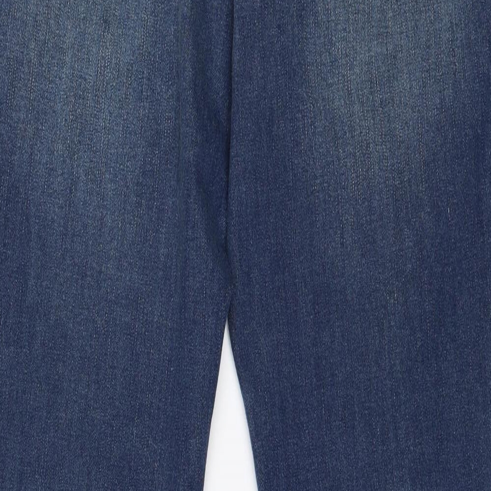 Lands End Womens Blue  Denim Straight Jeans Size 16 L32 in