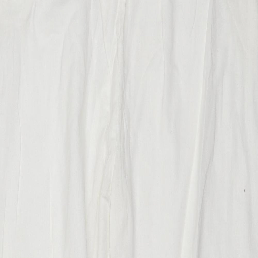 Boohoo Womens White   Capri Trousers Size 16 L29 in