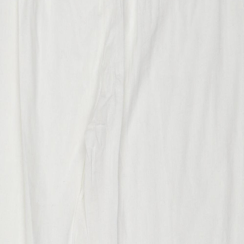 Boohoo Womens White   Capri Trousers Size 16 L29 in