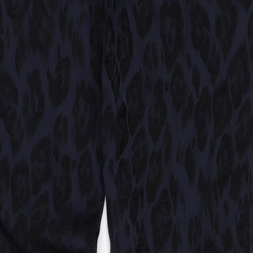 Zara Womens Blue Floral  Trousers  Size M L28 in