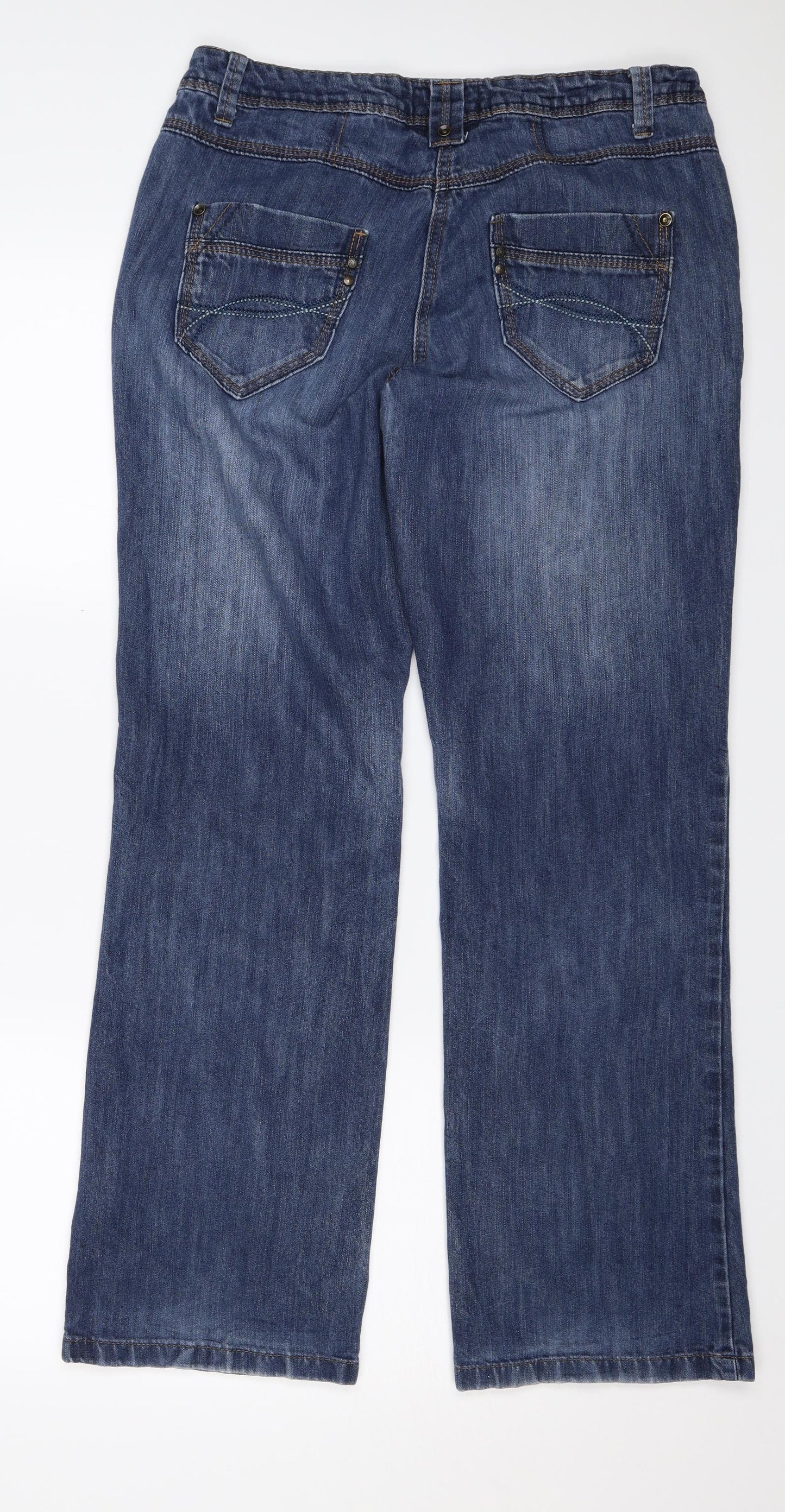 George Womens Blue  Denim Mom Jeans Size 12 L29 in