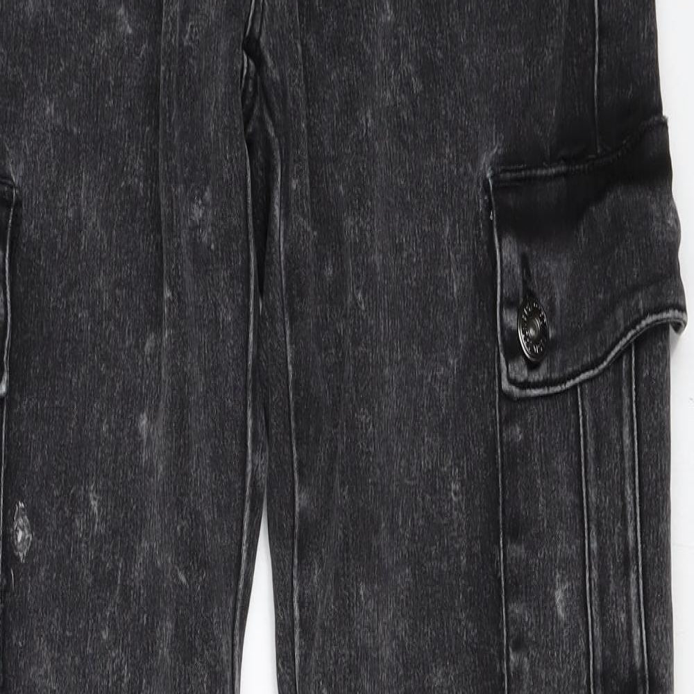 Preworn Womens Black  Denim Straight Jeans Size 32 L29 in