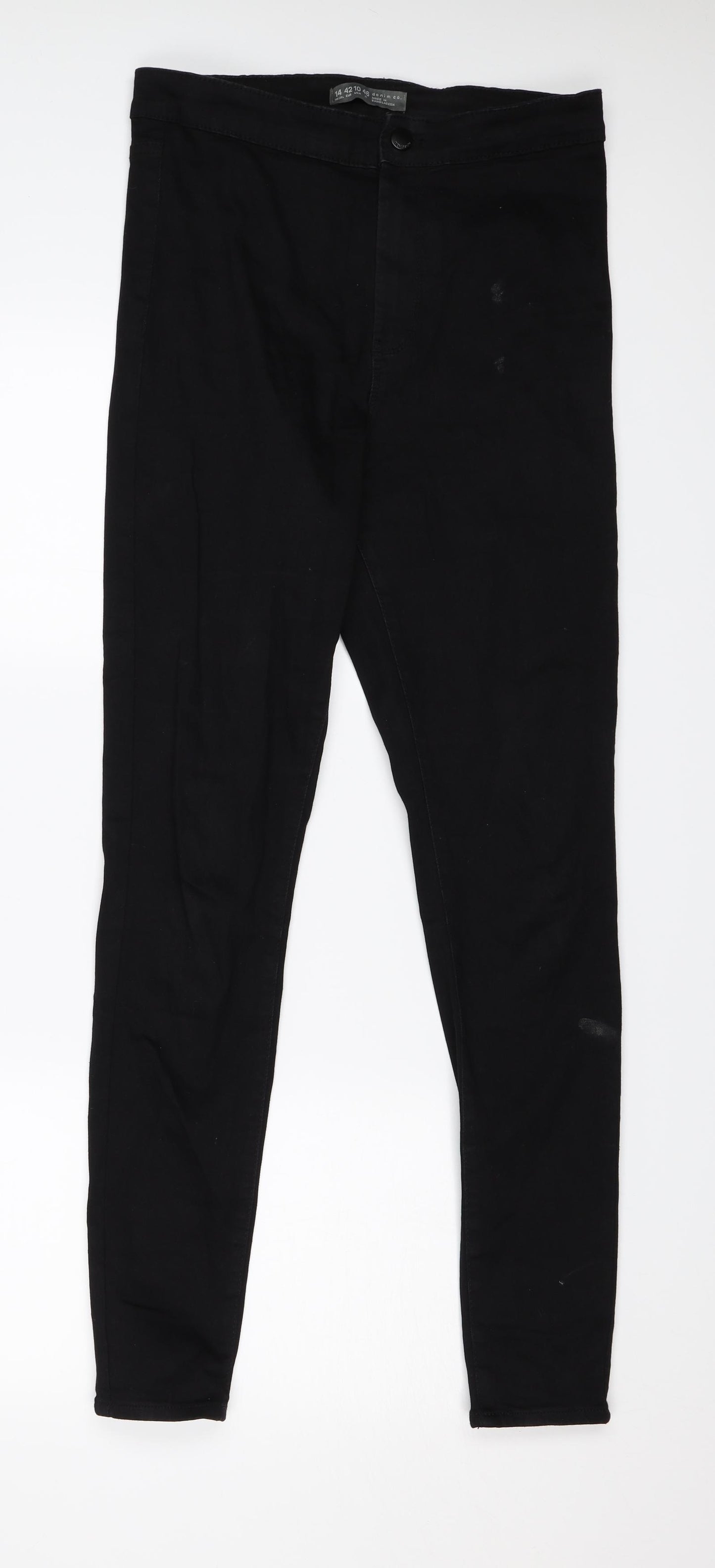 Denim & Co. Womens Black   Skinny Jeans Size 14 L29 in