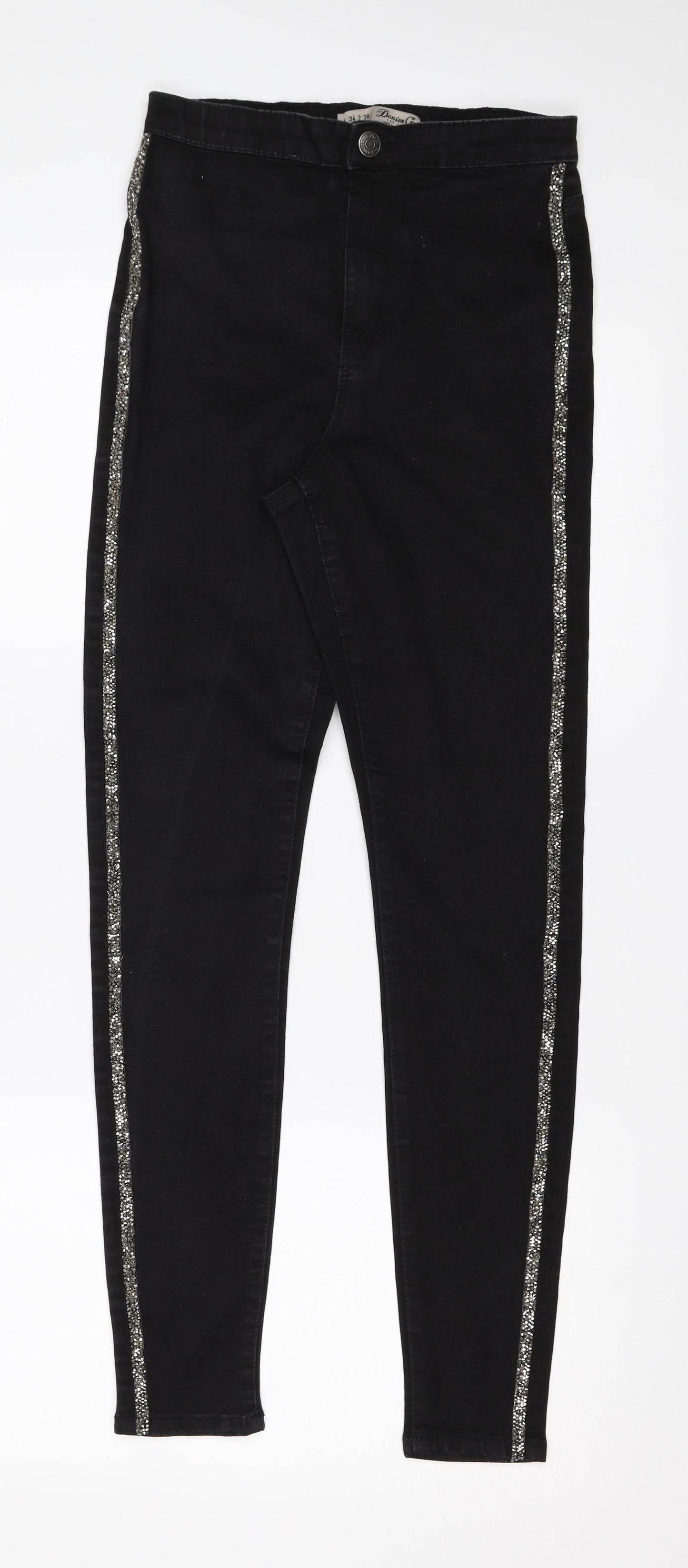 Denim & Co. Womens Black  Denim Skinny Jeans Size 6 L27 in