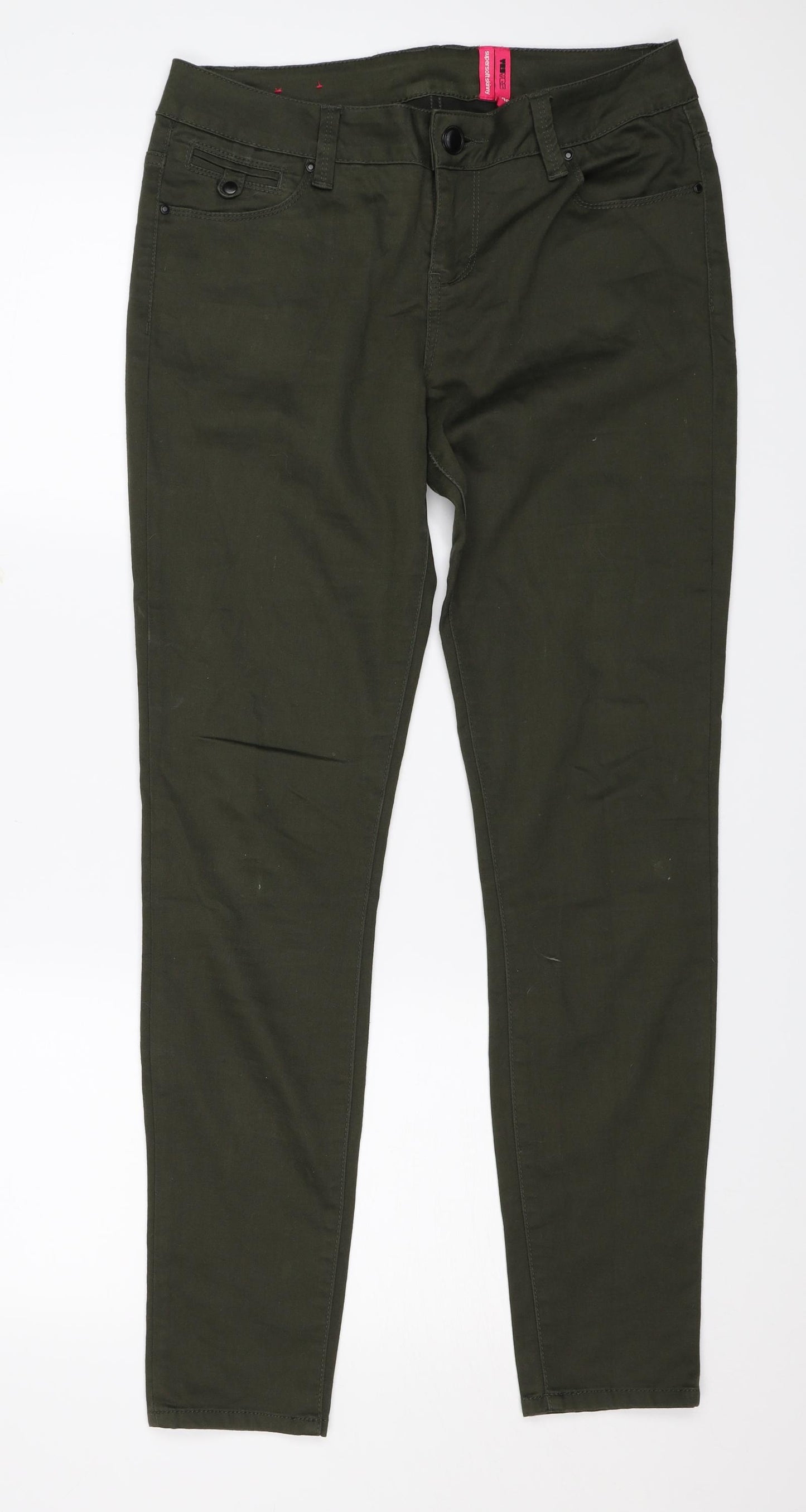 Yes Yes Womens Green   Trousers  Size 12 L30 in