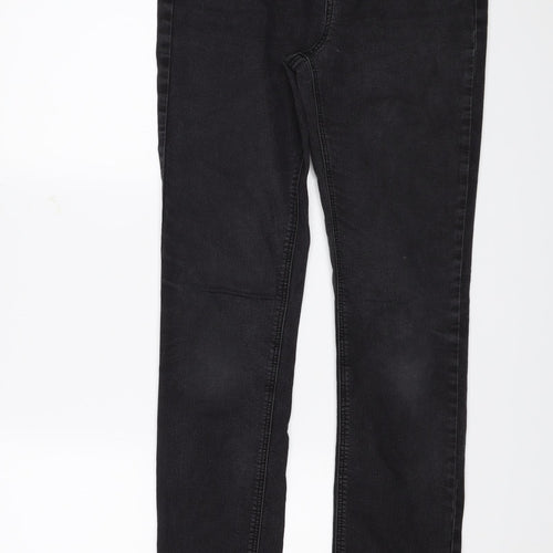 George Womens Black  Denim Straight Jeans Size 10 L30 in