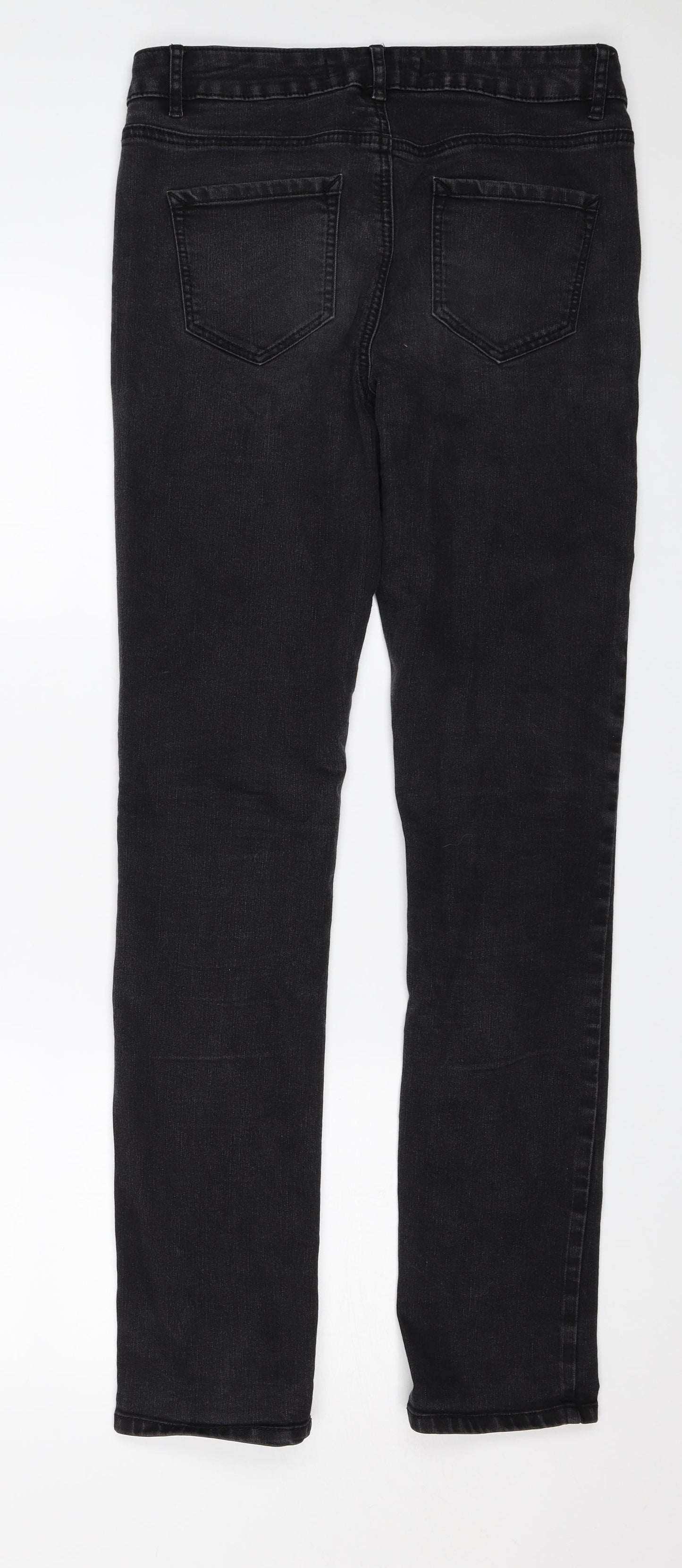 George Womens Black  Denim Straight Jeans Size 10 L30 in