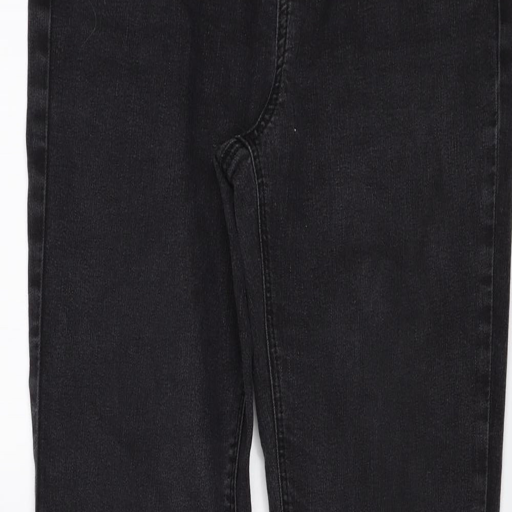 George Womens Black  Denim Straight Jeans Size 10 L30 in