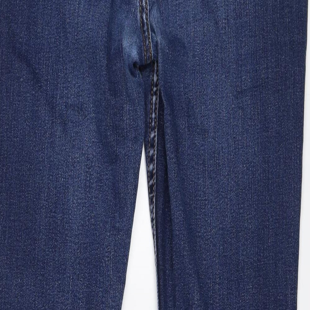 M&S Womens Blue  Denim Bootcut Jeans Size 12 L27 in