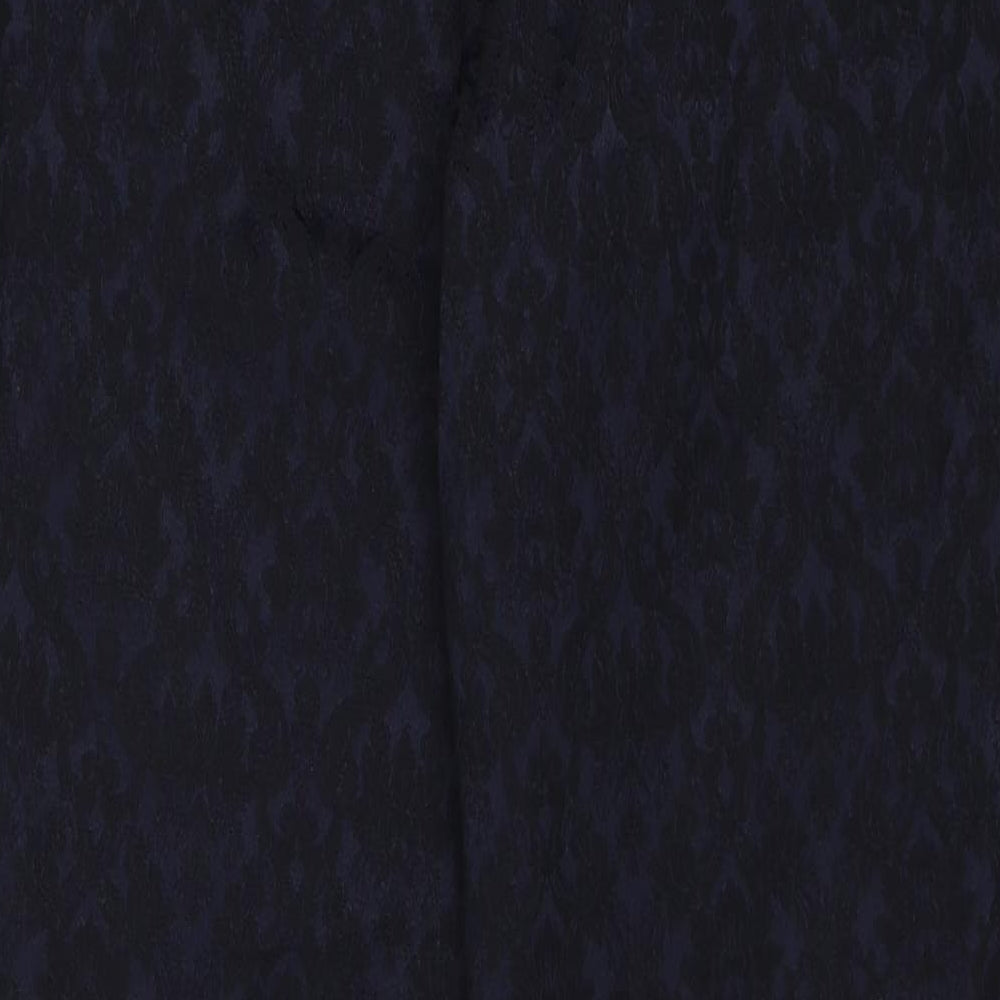 F&F Womens Blue Floral  Trousers  Size 14 L26.5 in