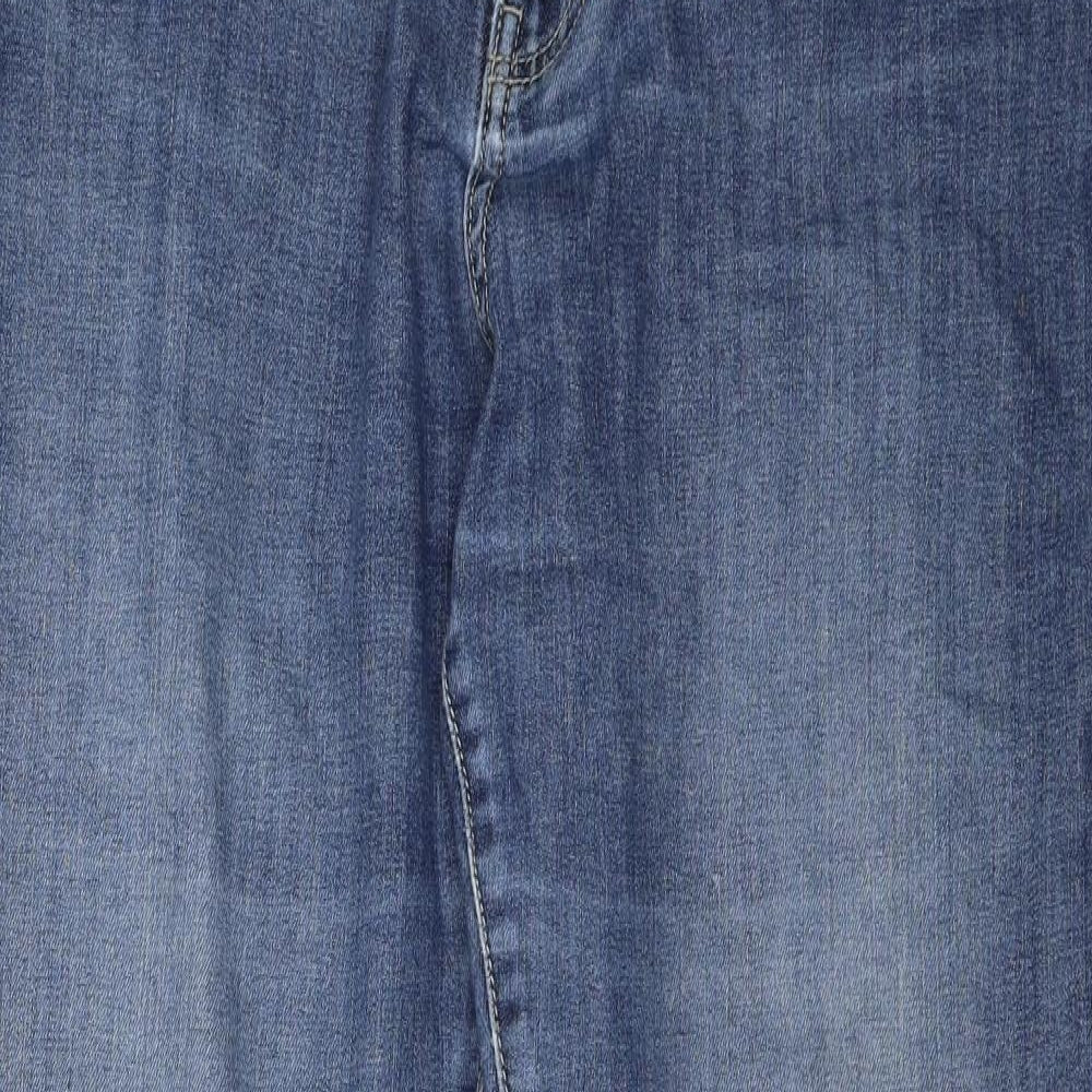 M&S Womens Blue  Denim Straight Jeans Size 12 L26 in