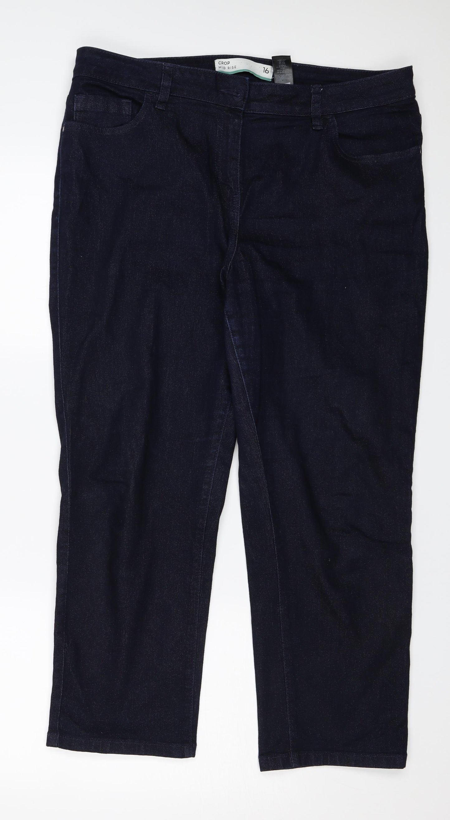 NEXT Womens Blue  Denim Straight Jeans Size 16 L24 in