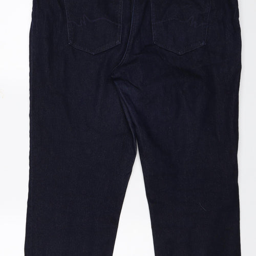 NEXT Womens Blue  Denim Straight Jeans Size 16 L24 in