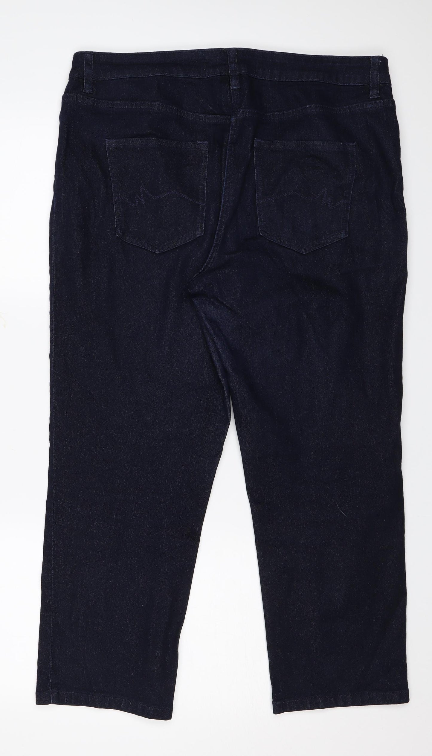 NEXT Womens Blue  Denim Straight Jeans Size 16 L24 in