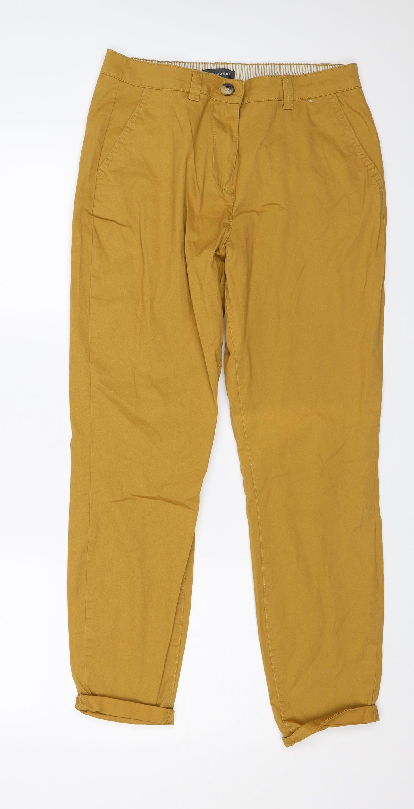 Primark Womens Yellow   Trousers  Size 10 L26 in