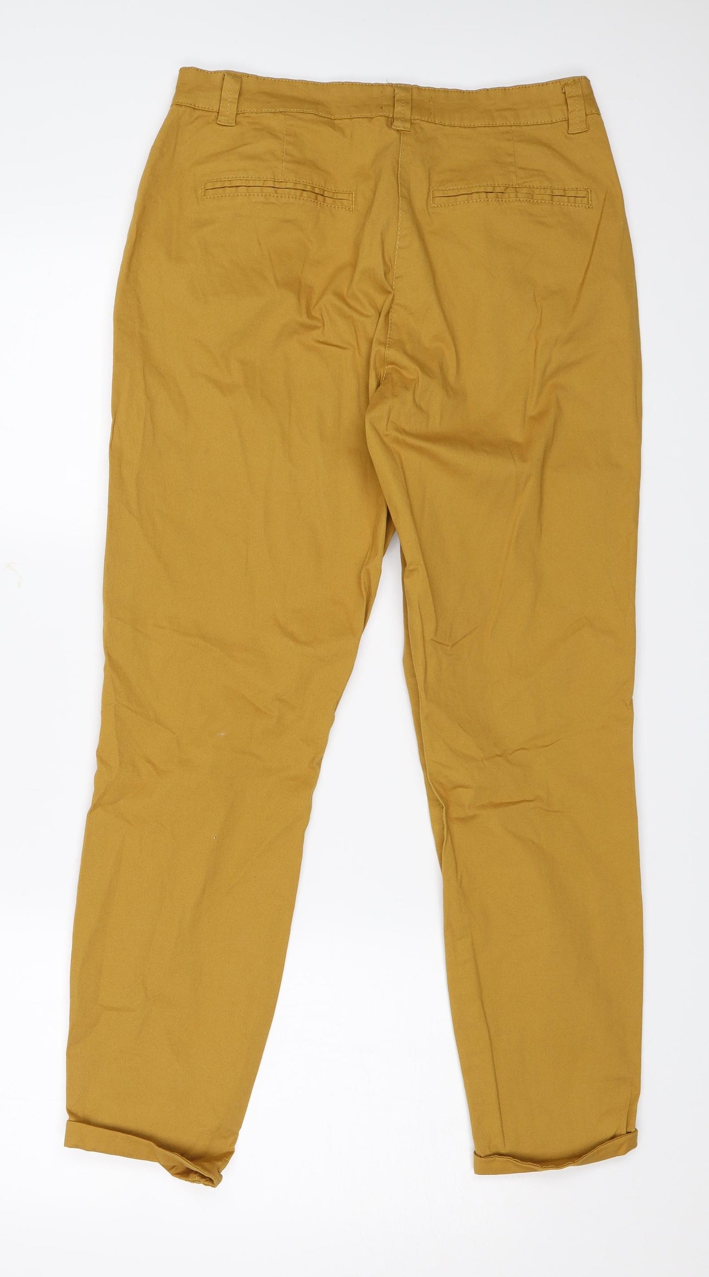 Primark Womens Yellow   Trousers  Size 10 L26 in