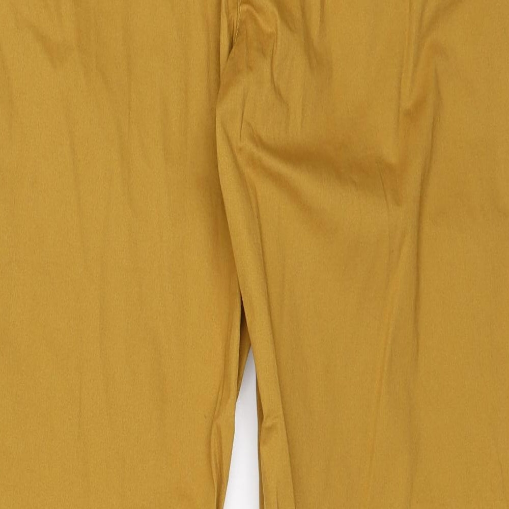 Primark Womens Yellow   Trousers  Size 10 L26 in