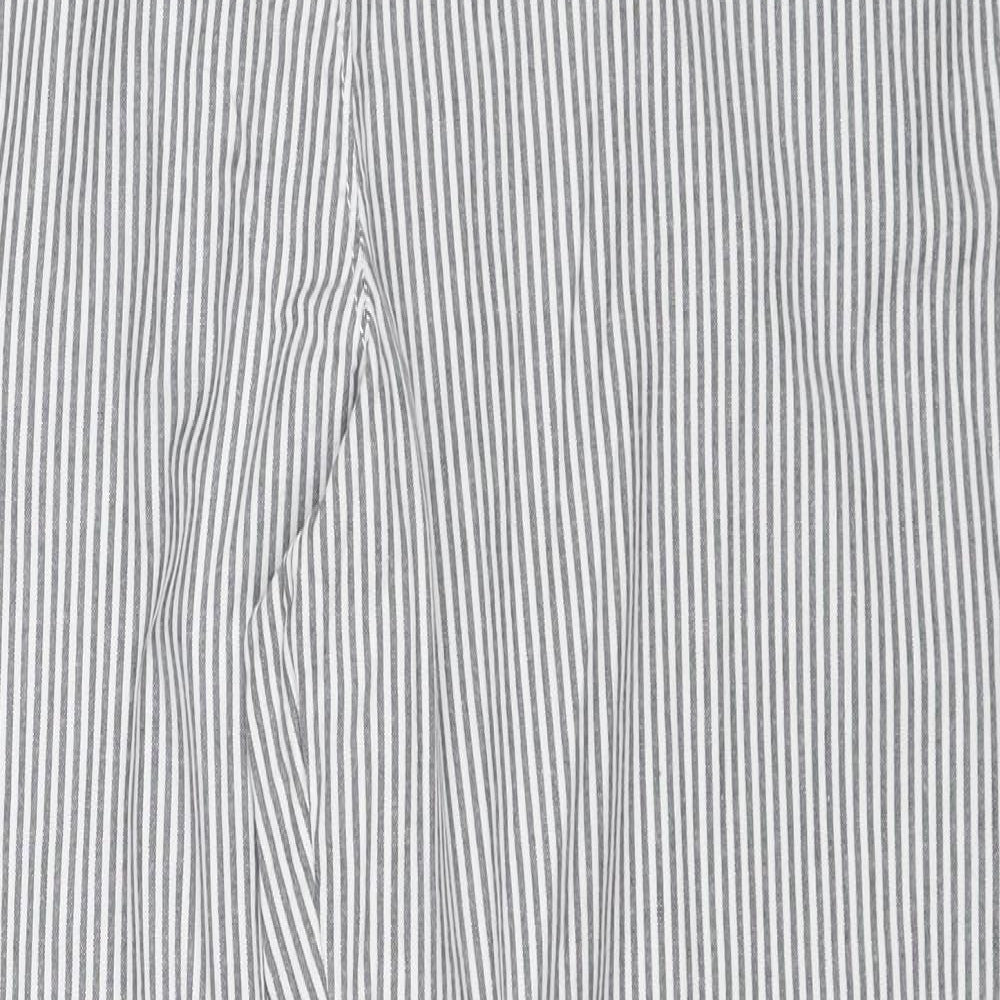 NEXT Womens White Striped  Trousers  Size 14 L27 in