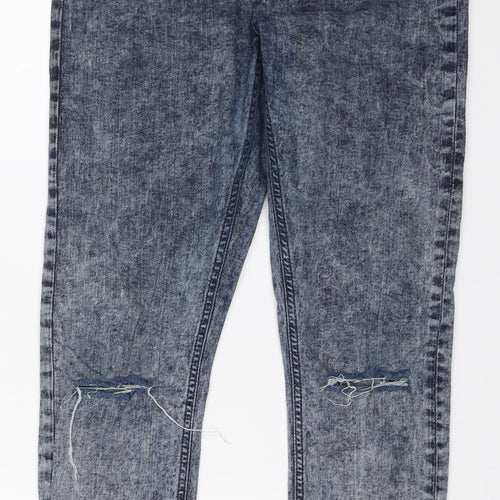 Denim & Co. Womens Blue  Denim Skinny Jeans Size 12 L28 in