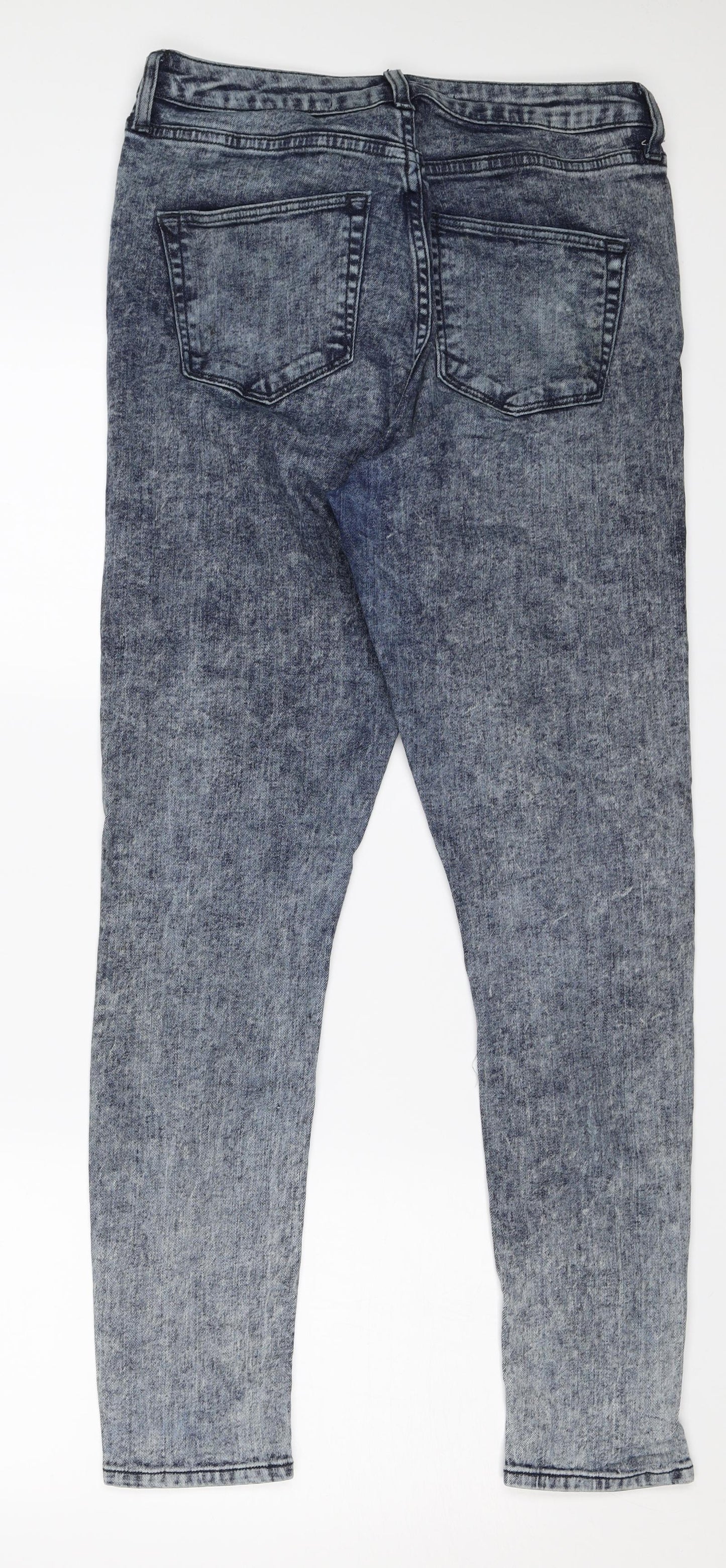 Denim & Co. Womens Blue  Denim Skinny Jeans Size 12 L28 in