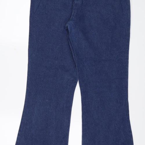 East Coast Womens Blue Floral Denim Straight Jeans Size 22 L28 in