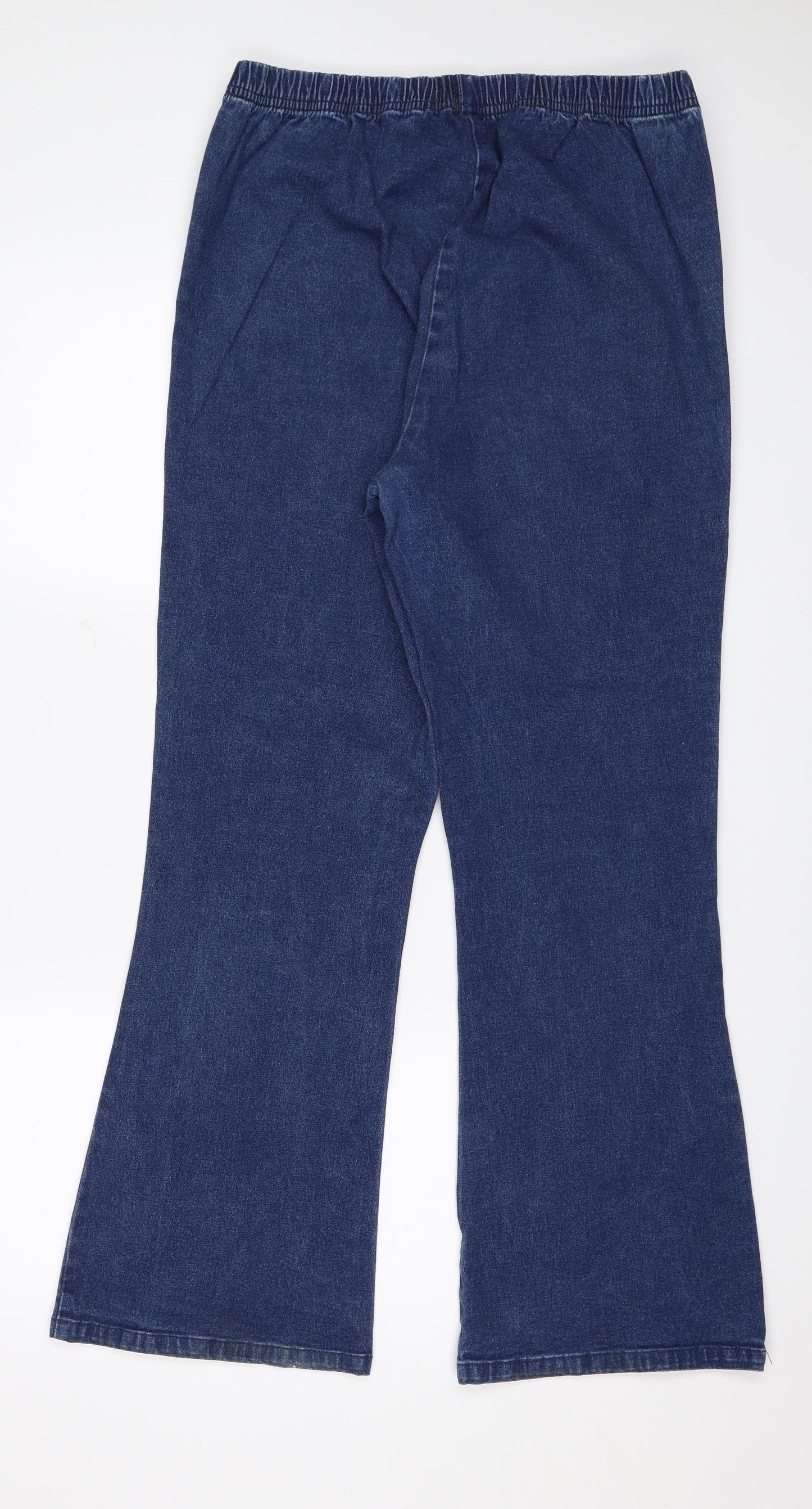 East Coast Womens Blue Floral Denim Straight Jeans Size 22 L28 in