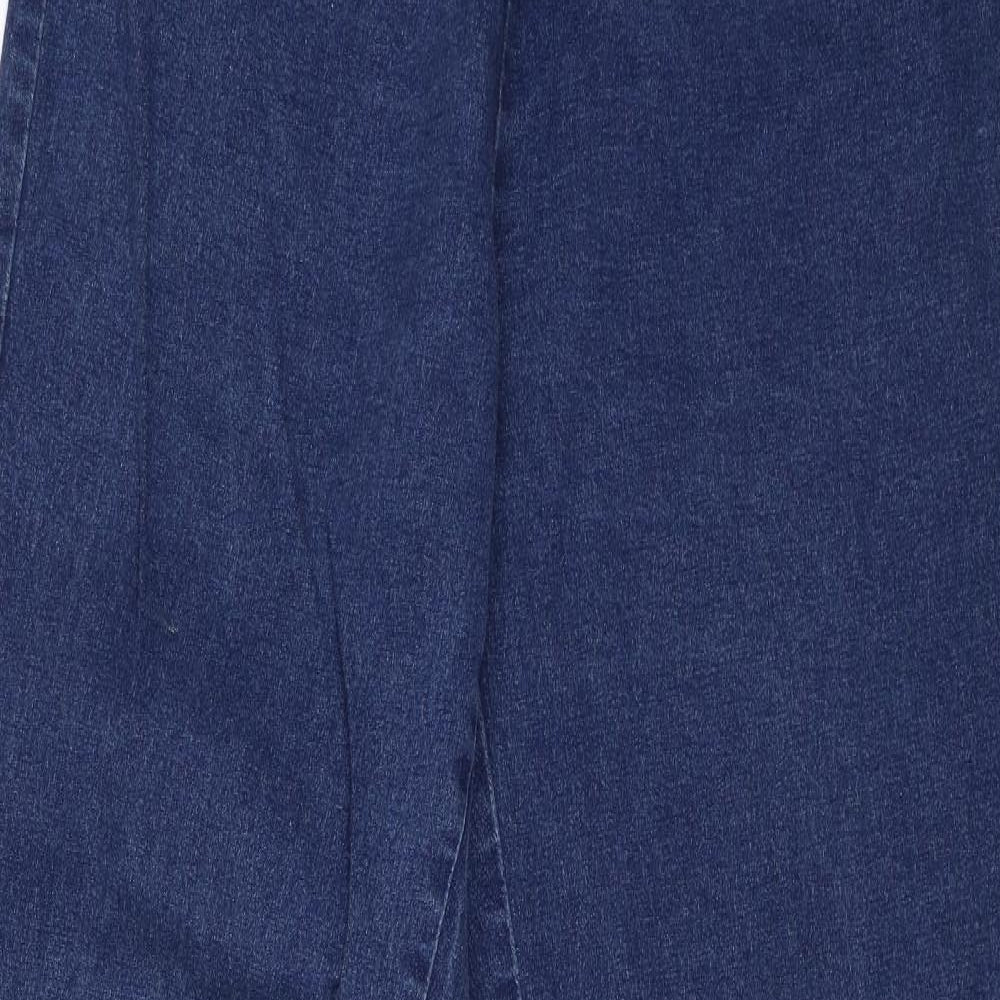 East Coast Womens Blue Floral Denim Straight Jeans Size 22 L28 in