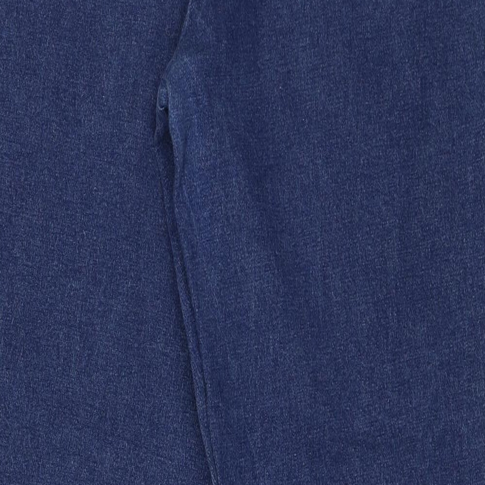 East Coast Womens Blue Floral Denim Straight Jeans Size 22 L28 in