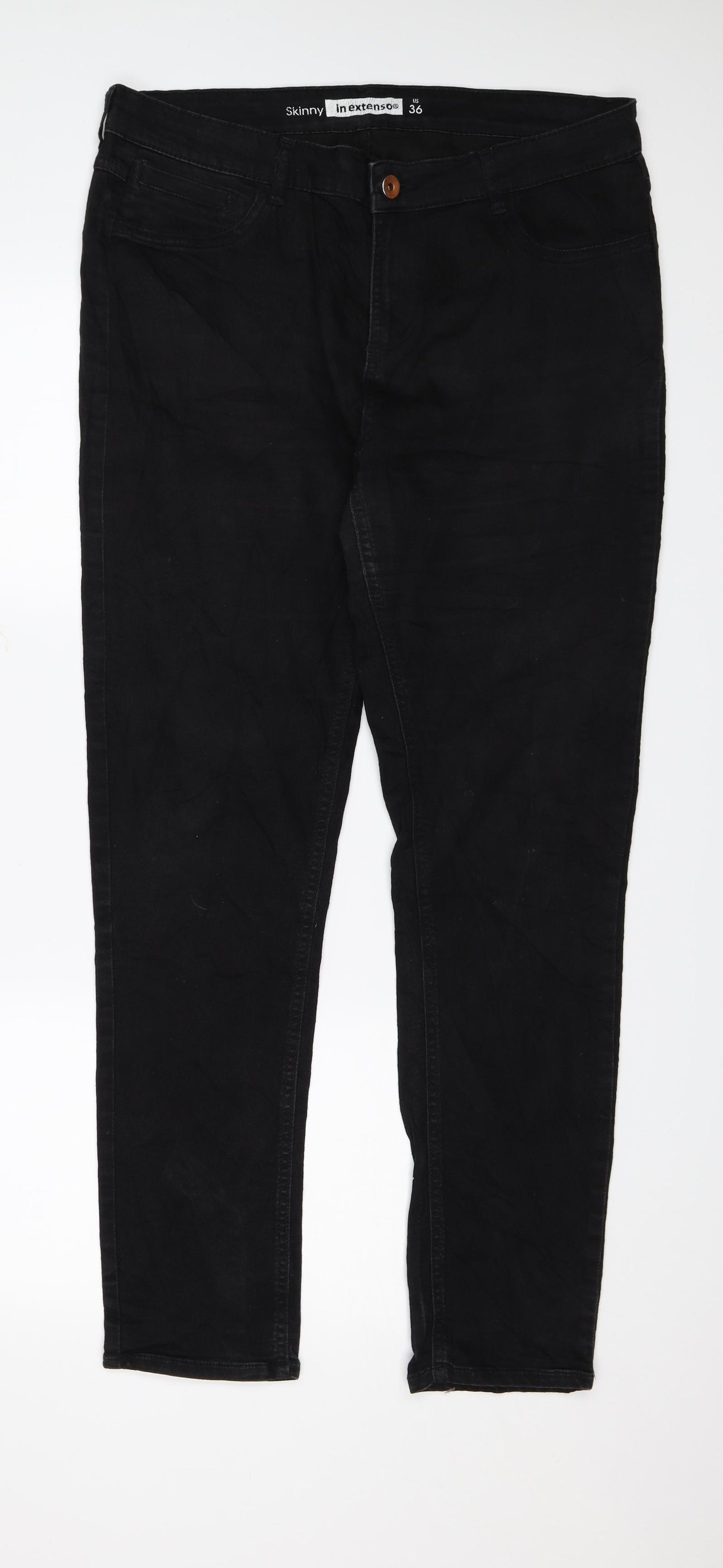 in exenso Womens Black   Straight Jeans Size 18 L29 in