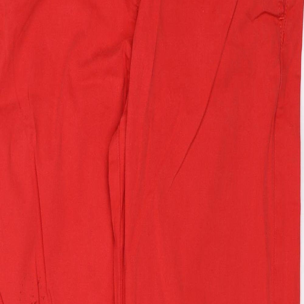 M&S Womens Red   Trousers  Size 12 L28 in